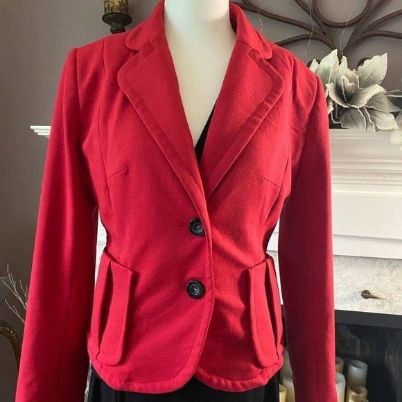 Jessica Red Blazer Size 10 Petite - Picture 2 of 16